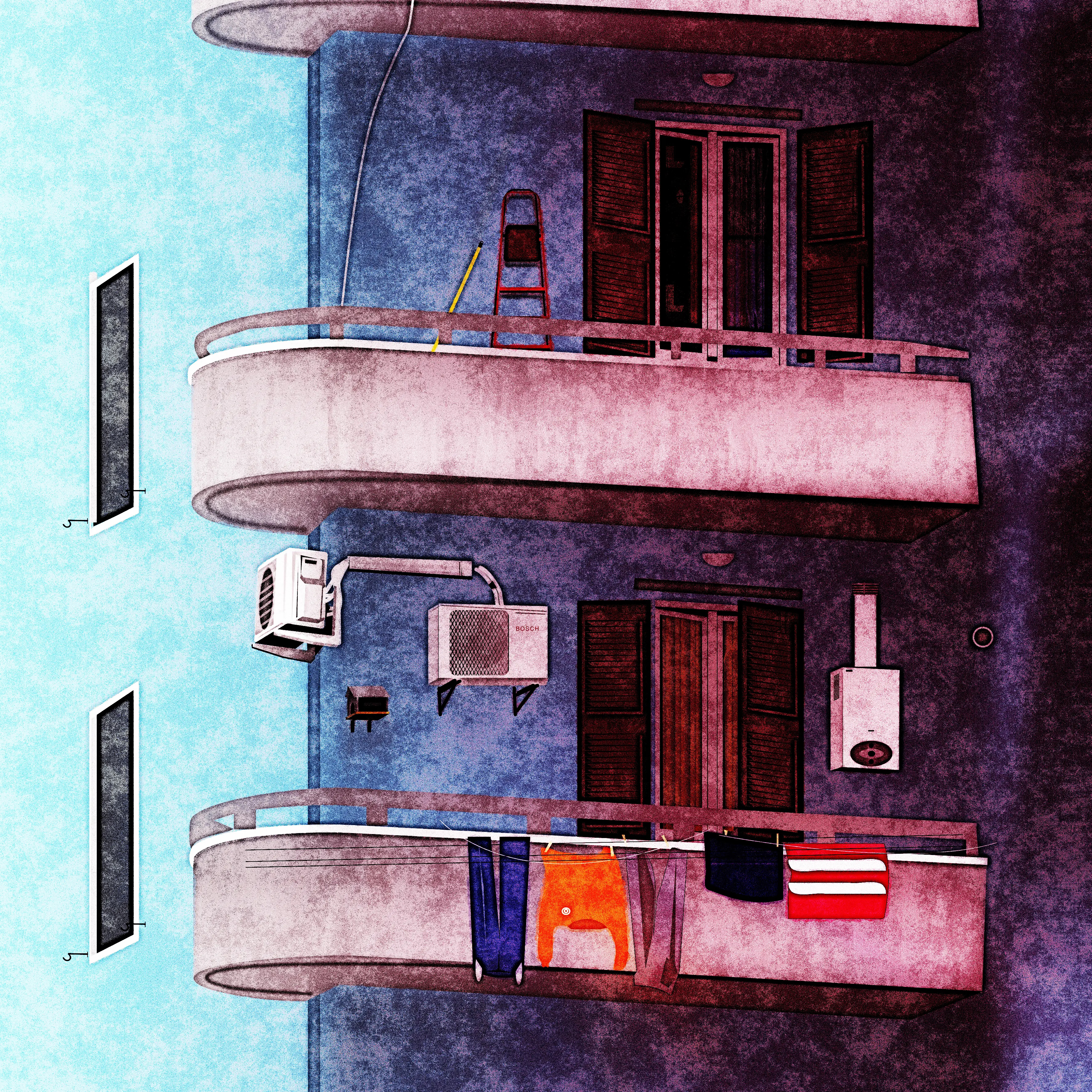 Rome - Wash Day :: WIP illustration noise rome shunte88 tenament vector wash day washing wip