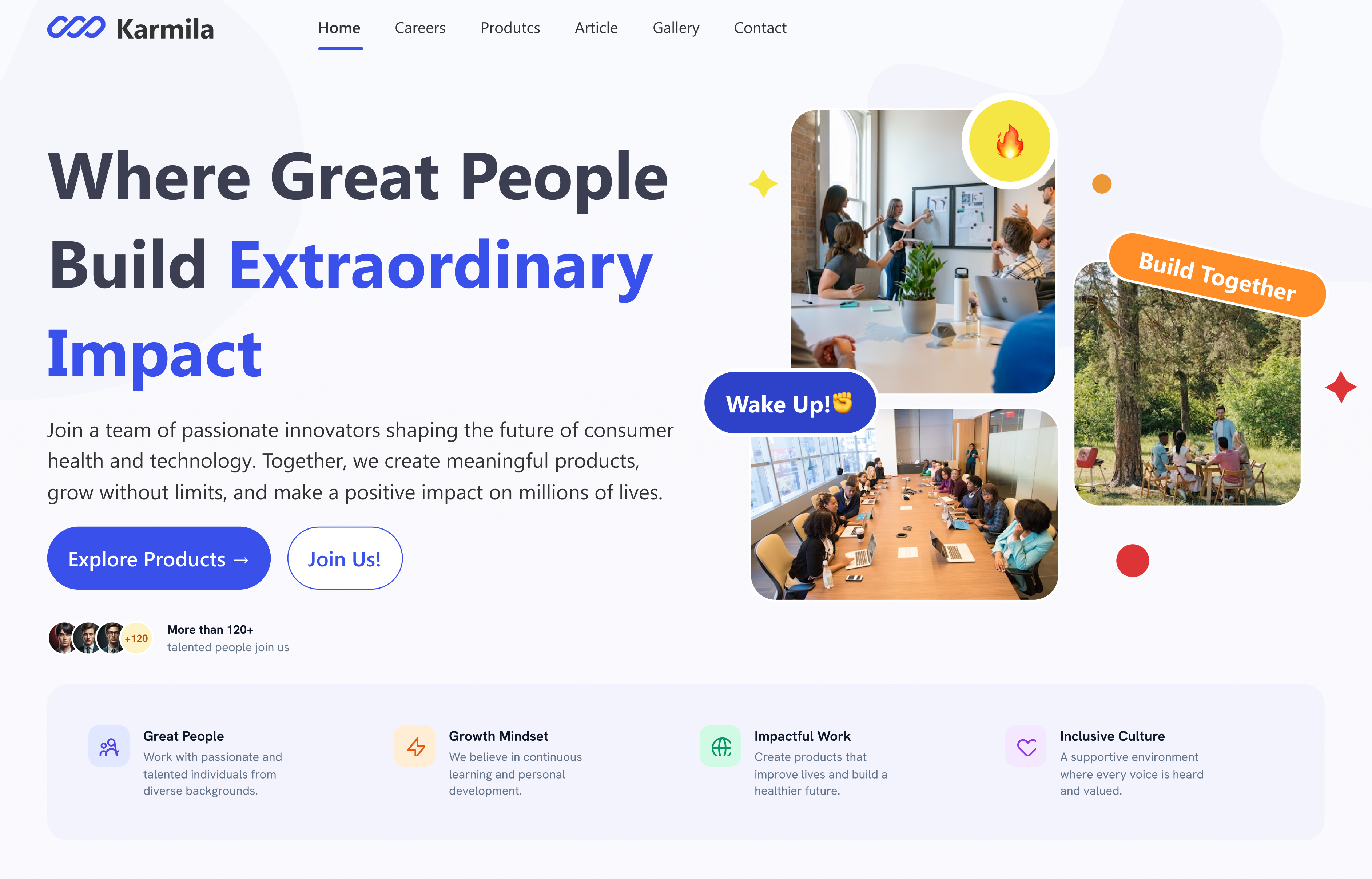 Landing Page - Company Profile 3d animation branding design graphic design illustration logo typography ui ux vector
