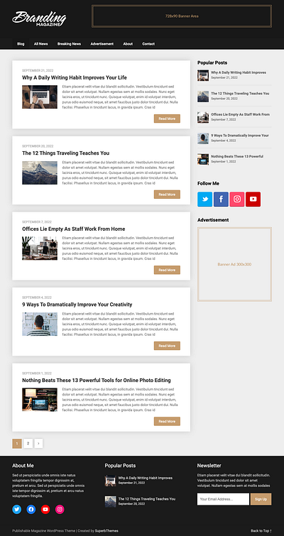 Publishable Magazine - Newspaper & Magazine WordPress Theme blog blogging news newspaper paper publishable template theme website wordpress