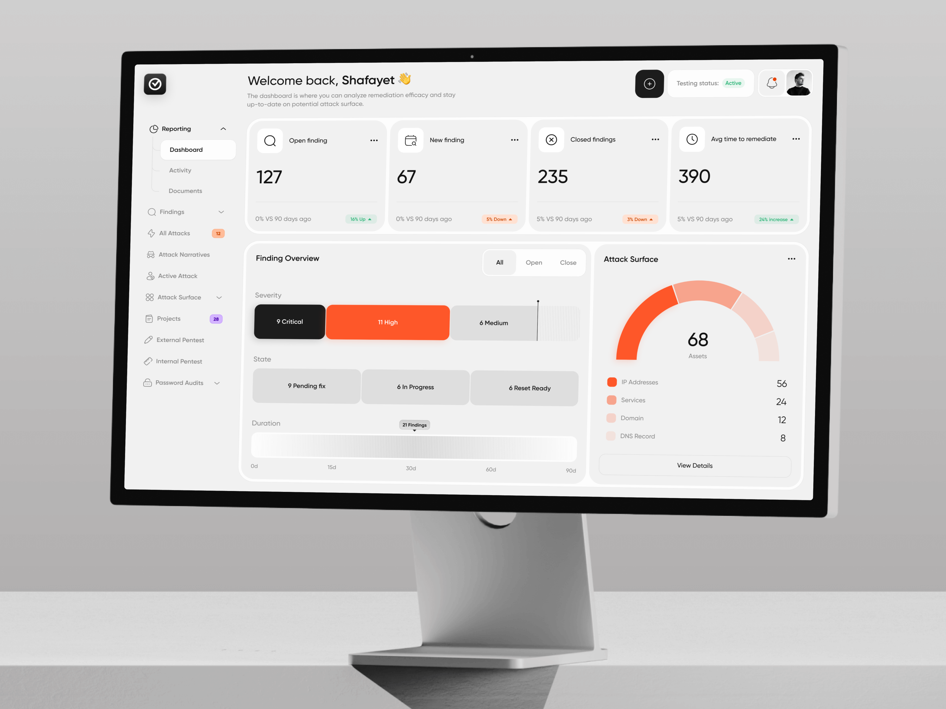 Attack Surface Management - Dashboard admin dashboard ai app attack attack surface management cyber cybersecurity cybersecurity dashboard dashboard dashboard design dashboard saas interface management product saas security software surface web web dashboard