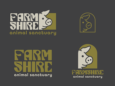 Farmshire Branding animalillustration animalrescue asheville branding design graphicdesign illustration logo nonprofit northcarolina vector wnc