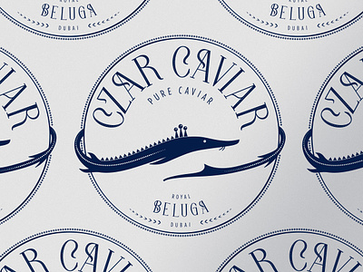 Czar Caviar, Dubai branding caviar classic custom design fish graphic design identity illustration logo old school retro typography vector vintage