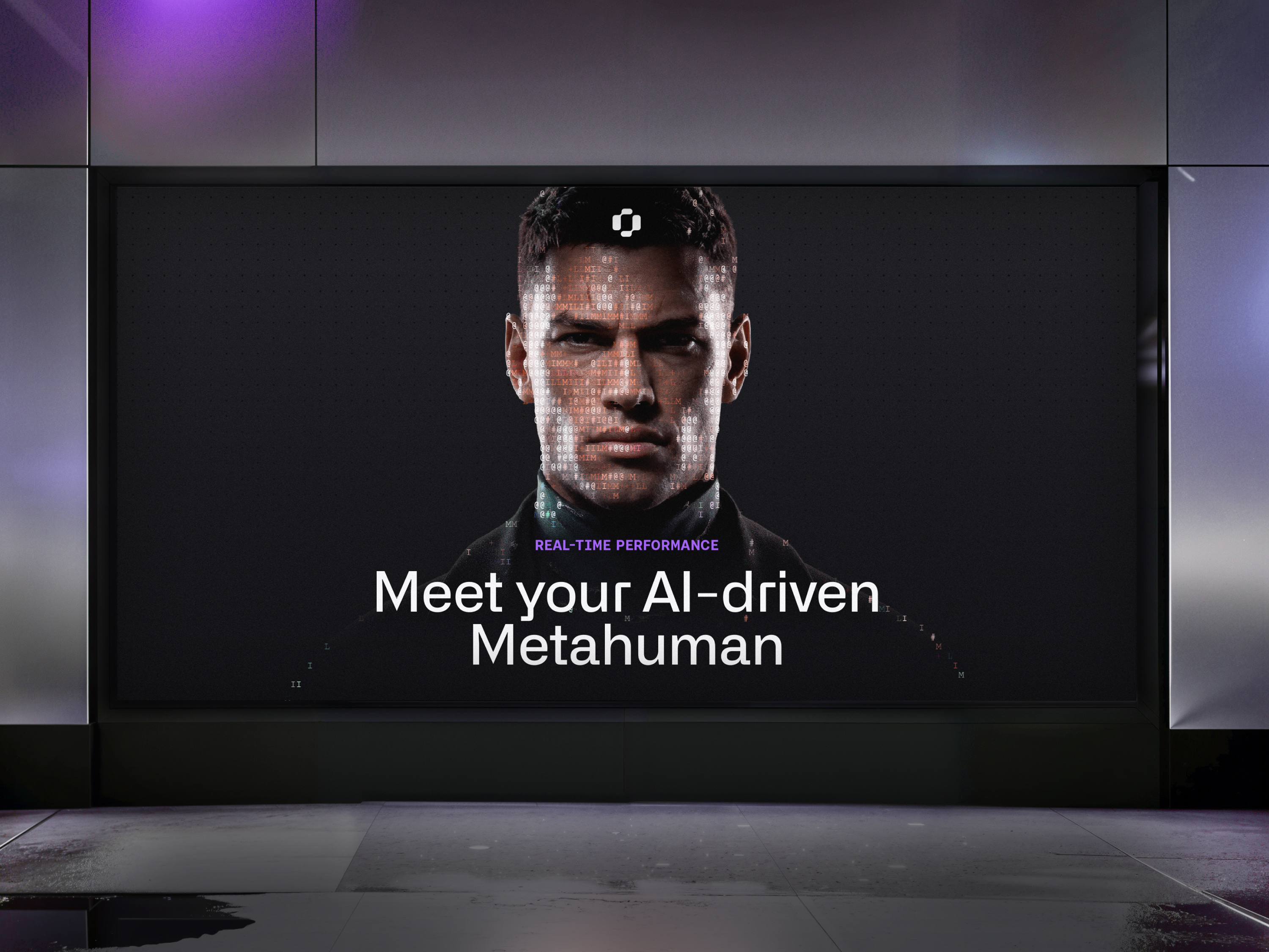 ImpressionLabs — MetaHuman Facial Animation ai branding ai gaming brand billboard mockup brand application brand billboard brand identity design brand in the wild deep tech brand identity digital face design gaming technology brand logo in context metahuman metahuman branding outdoor advertising outdoor brand mockup real world branding street advertising design tech brand outdoor tech startup branding visual identity design
