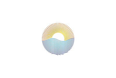 Sunrise Logo FOR SALE branding design for sale graphic design illustration logo natural sun sunrise vector waves