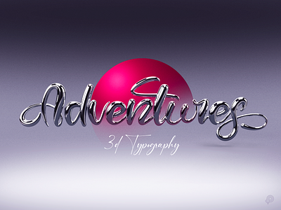 Adventures 3d adobedimension adventure branding chrome design illustration logo photoshop typography womp