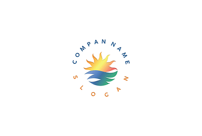 Sunrise Logo FOR SALE branding design for sale graphic design illustration logo natural sun sunrise vector waves