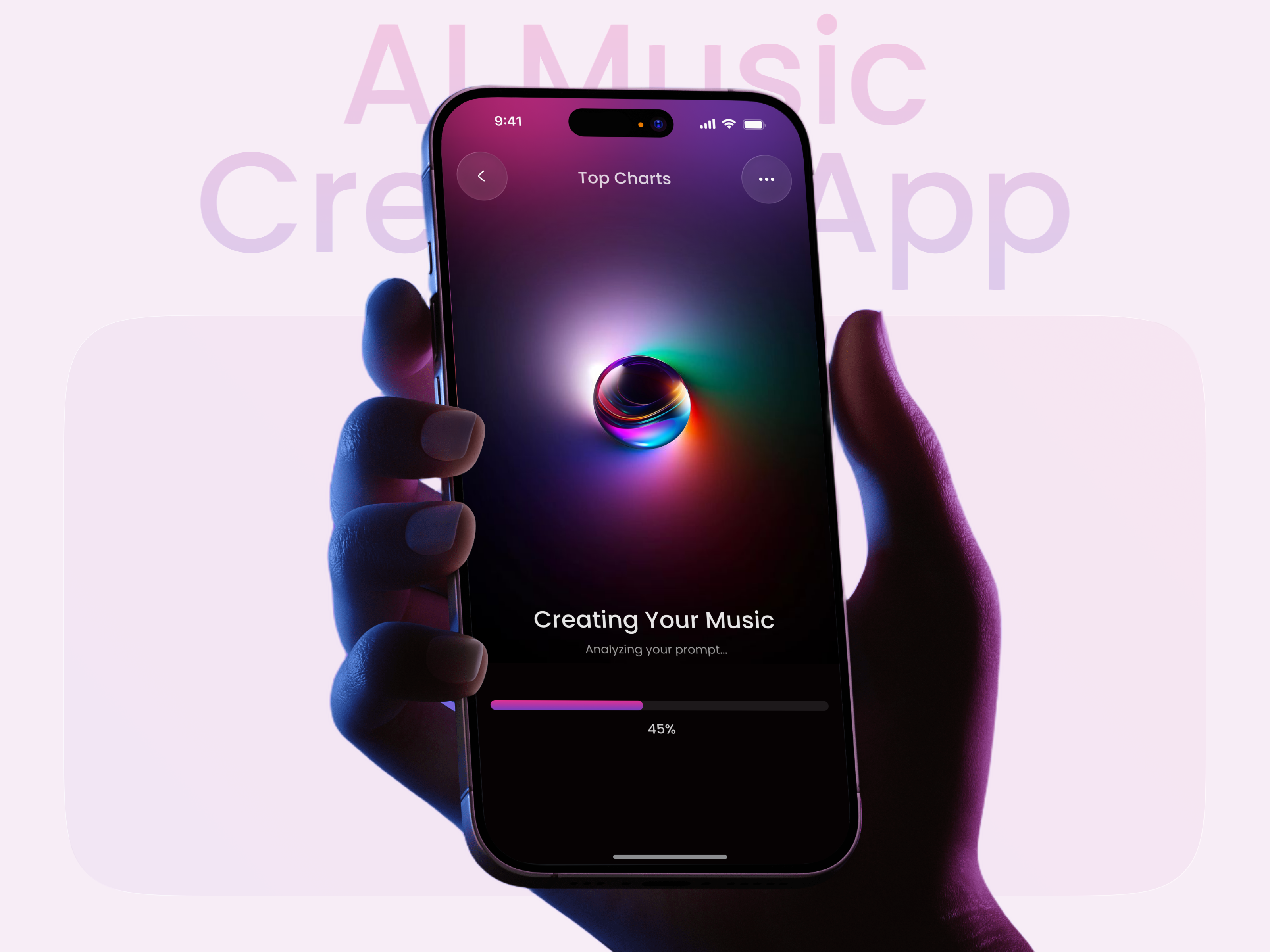 AI Music Generator App UI/UX Design ai app ai music ai music generator ai product design app design figma mobile app design mobile ui music app music app ui music streaming saas ui design ui ux ux design