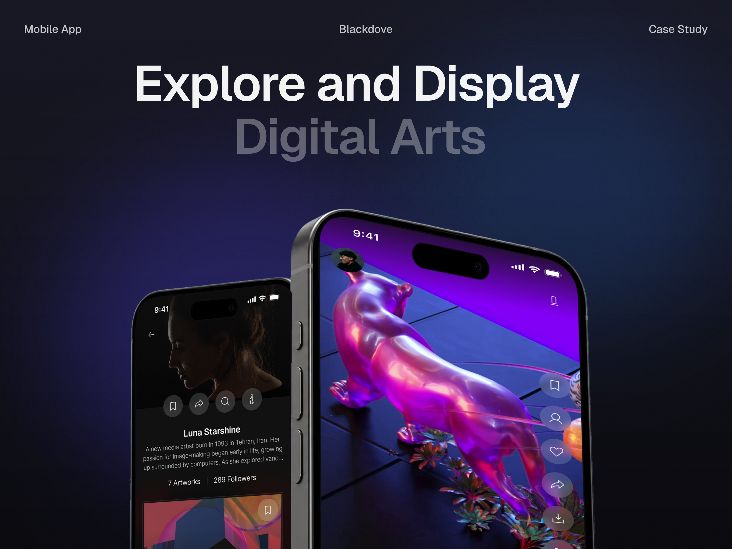 Digital Art Streaming — NFT Display Platform UI/UX appui appux ar cleandesign crypto darkmode design ecomm figma figmadesign mobileappdesign mobileui modernui streaming ui userexperience ux uxdesign webdesign