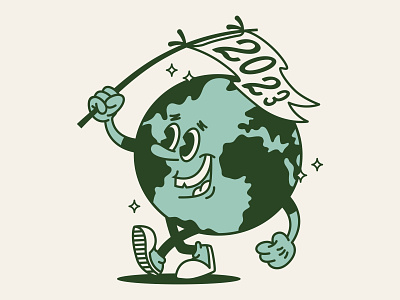 World Guy cartoon character character illustration earth earth character earth day tshirt graphic vector world