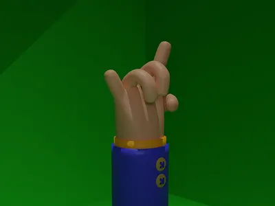 3D hand gesture 3d animation ui