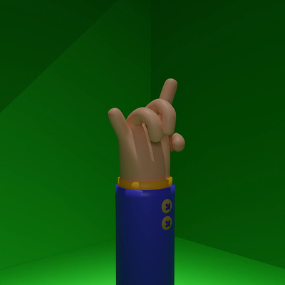 3D hand gesture 3d animation ui