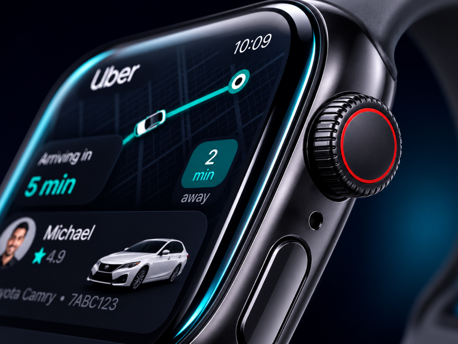 Uber × Apple Watch applewatch conceptdesign dribbble figma productdesign uidesign uxdesign watchos