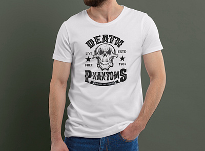 Death Phantoms Tshirt Design branding death design ghosttshirt graphic design helloweencostume phantoms tshirt