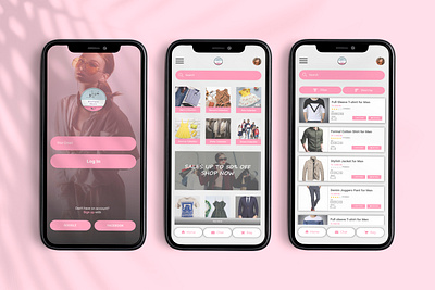Boutique House Fashion Design App app application branding clothing components design fashion graphic design ios logo minimal mobile pink app style ui ui elements ux web website