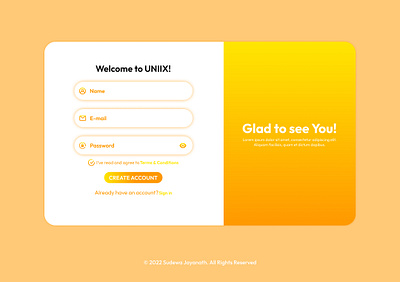 Sign Up Page UI Design advertising branding creativeuniix design graphic design illustration signup page ui uiux design uiux designer user interface