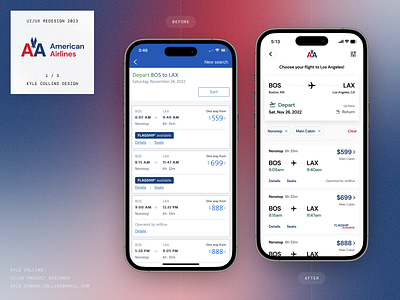 American Airlines: Mobile App Redesign Concept and Rebrand (1/3) airlines airplane app design app ui app ui design branding flights mobile ui mobile ux rebrand redesign concept travel typography