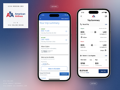 American Airlines: Mobile App Redesign Concept and Rebrand (2/3) airlines airplane app design app ui app ui design branding flights mobile ui mobile ux rebrand redesign concept travel typography