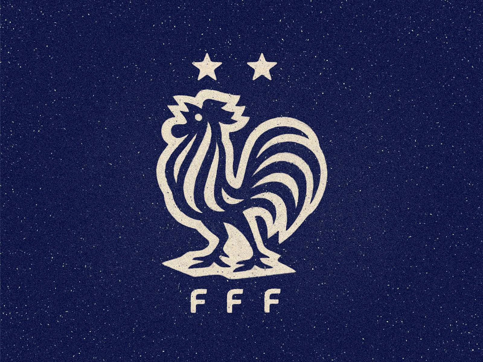 Les Bleus - France ✦ Fédération Française de Football (FFF) animal cock coq crest emblem feather fff fifa world cup football france french illustration logo logodesign logotype mascot redesign rooster soccer world cup
