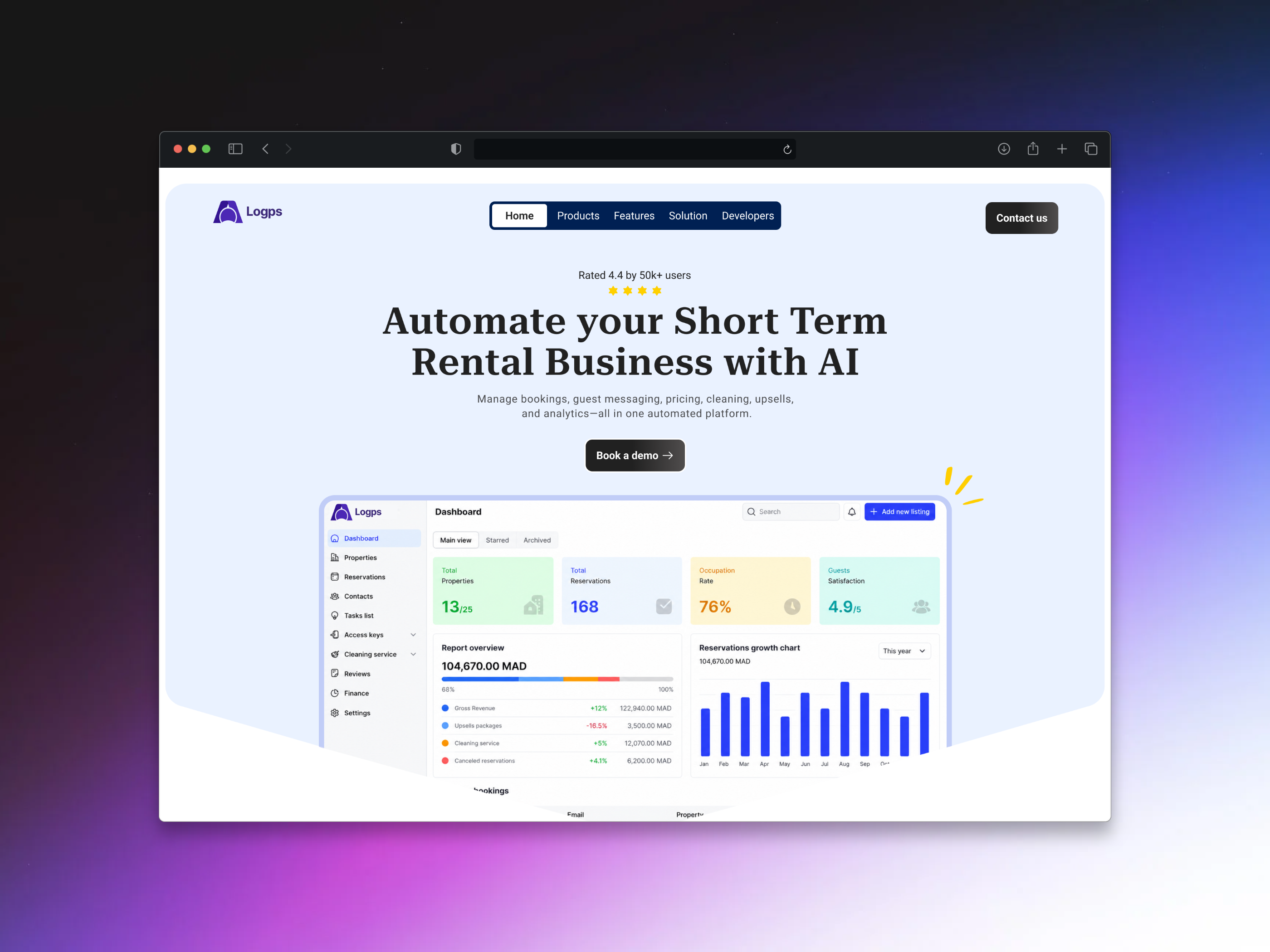 Property Management - Website Design ai b2b dashboard landing page saas ui design ux design visual design website