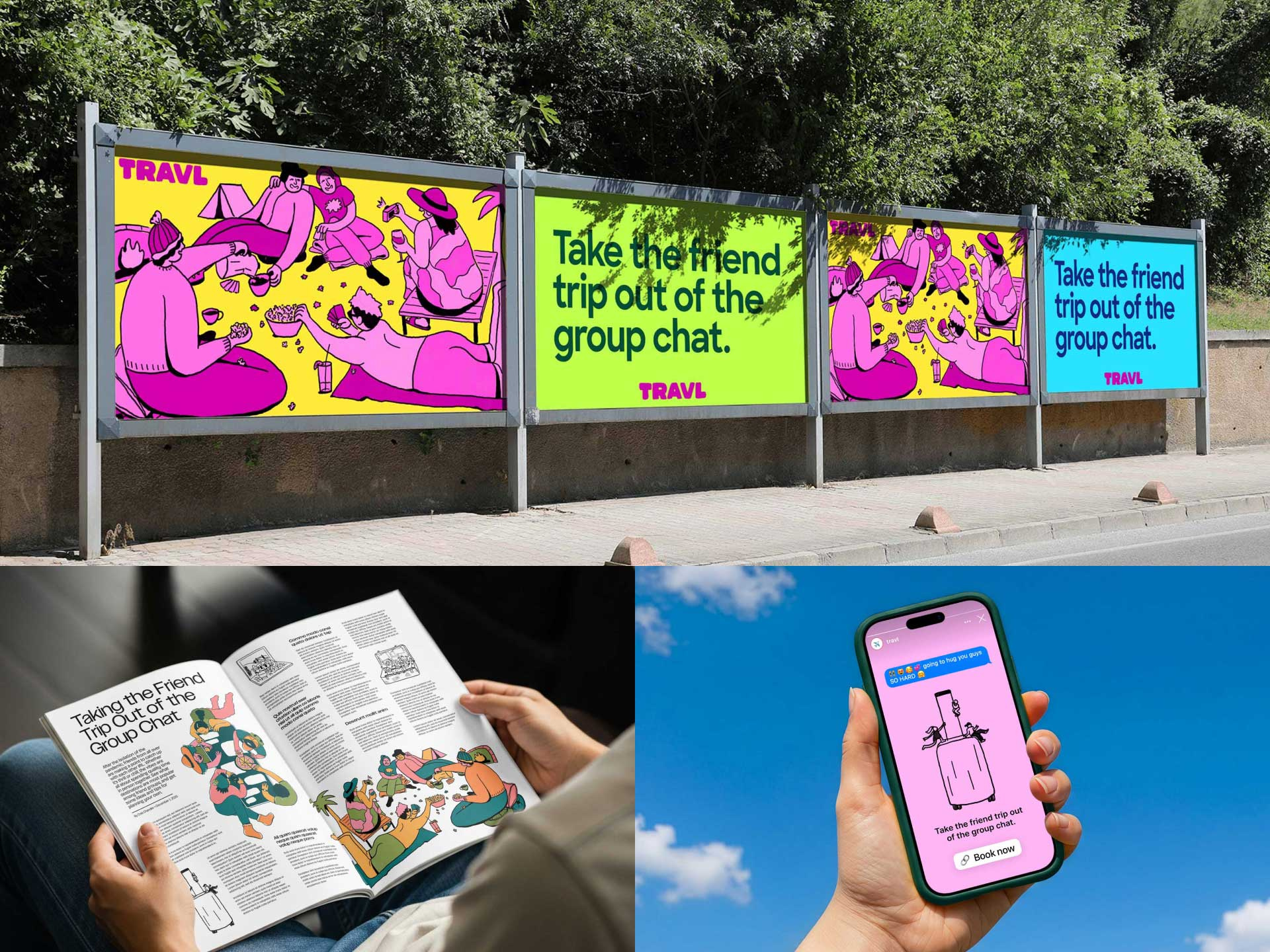 TRAVL: Editorial & Multi-Channel Campaign Design advertising campaign concept concept development creative direction editorial graphic design illustration magazine spot illustration storytelling