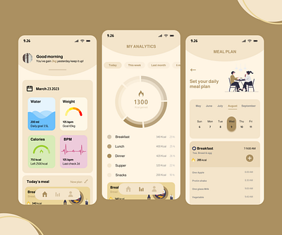 Healthy app ui