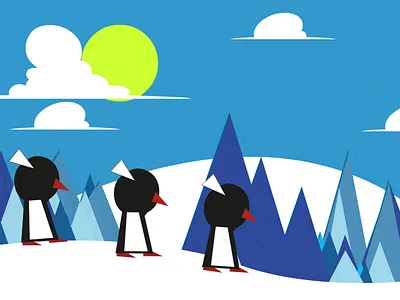 Penguin Character Development illustration