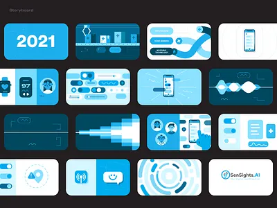 SenSights.AI / Storyboard ai animation app atans giew explainer fin tech health healthcare illustration insurance mental health motion graphics typography web 3