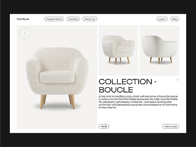 Store of furniture design furniture grid layout portfolio site store typography ui ux web web design