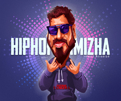 Hip-hop tamizha character design digital illustration hiphop tamizha music musical rapper tamil music trending illustration