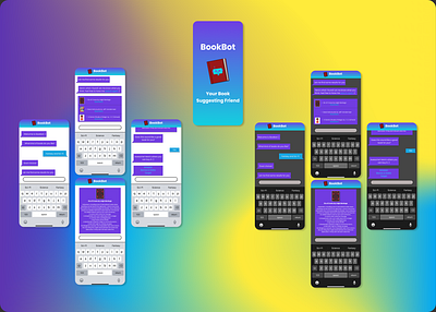 Bookbot - A ChatAI Book Suggestion App app design ui visual design