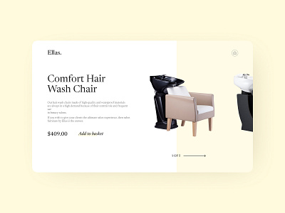 Product page concept design concept design hairwashchair productpage ui