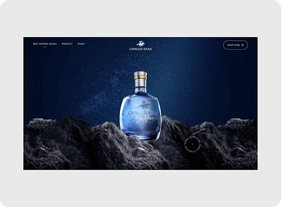 Chinggis Khan alcool art direction graphic design spirit ui vodka web design