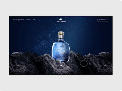 Chinggis Khan alcool art direction graphic design spirit ui vodka web design