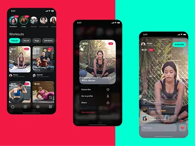 Workouts app app design ios mobile ui ux