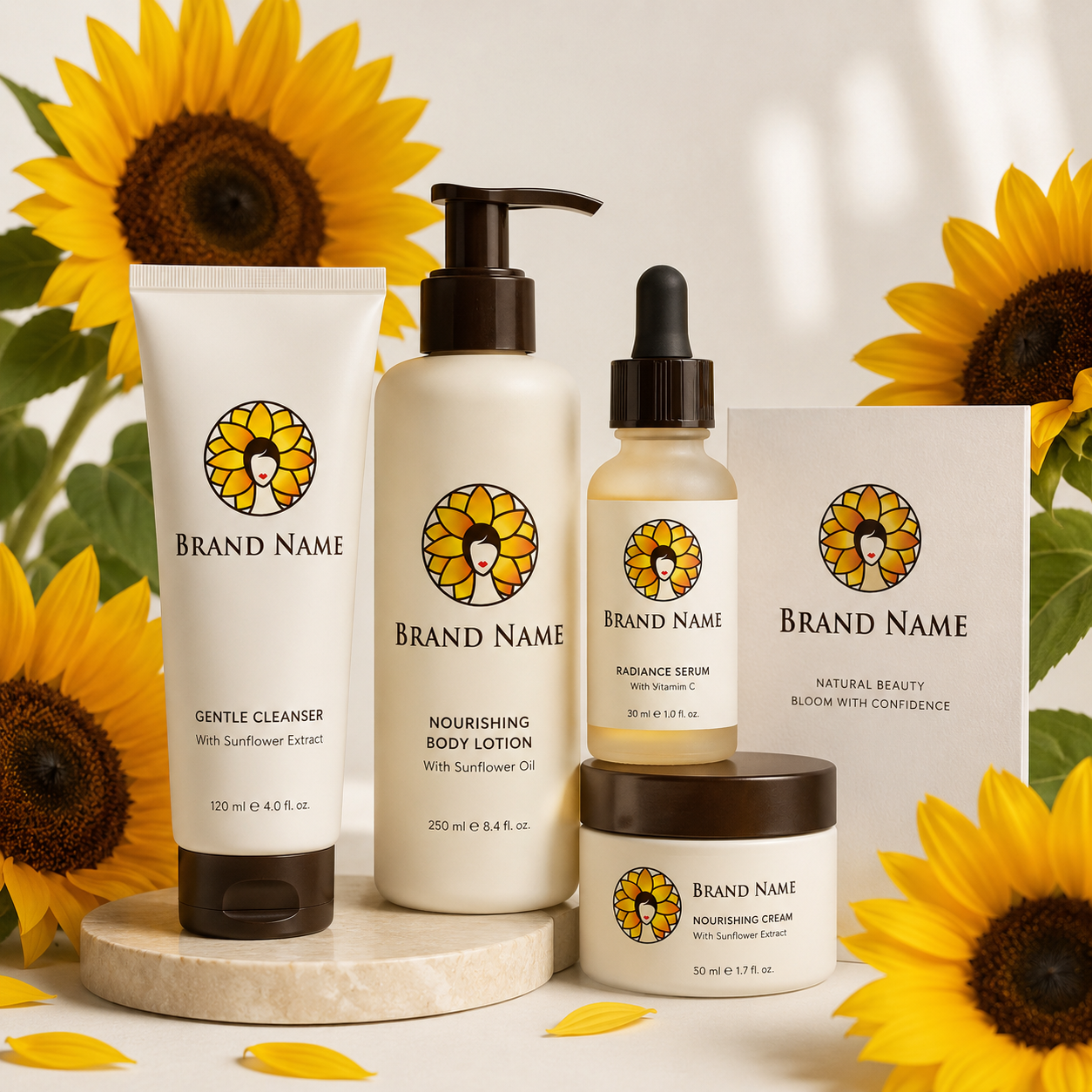 SunFlower Women Logo beauty branding branding design brandlogo cosmetics graphic design herbal illustration logo logodesign logoground oil organic saloon scalebranding spa sunflower vector visual idenity women
