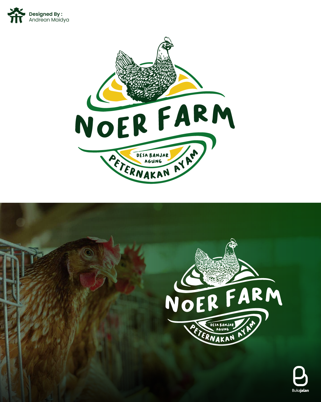 Logo design "Noer Farm" brand identity branding graphic design icon logo logo logo icon