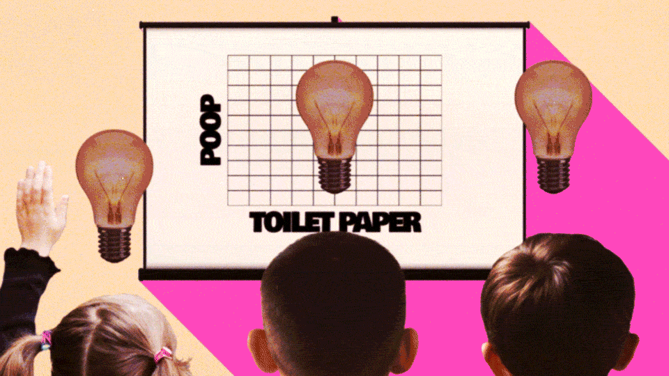 Yahoo! "My kid is potty trained Why am I still wiping his butt?" animation collage design gif motion