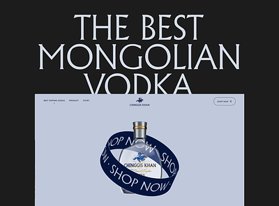 Chinggis Khan alcool art direction design graphic design spirit ui vodka web design