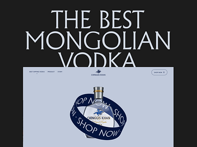 Chinggis Khan alcool art direction design graphic design spirit ui vodka web design