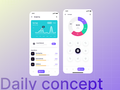 Content Finance app design graphic design illustration ui ux vector