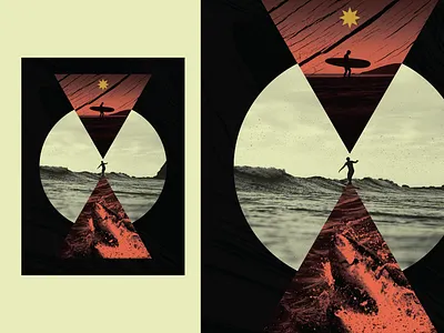 Poster 853 - “Untitled” art collage collage art color design graphic illustration make something everyday photographs poster poster art shark surf surfing