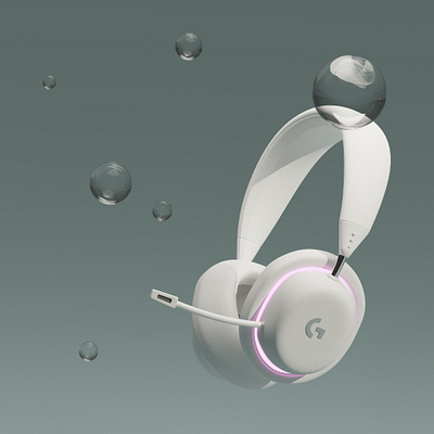 Logitech Aurora G735 Headset [Blender] 3d beginner blender branding headphones logitech product render