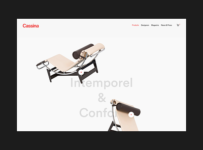 Cassina art direction branding design furniture graphic design ui web design