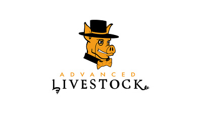 Advanced Livestock Branding Project branding logo design pig logo swine logo vector