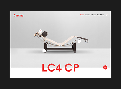 Cassina art direction furniture graphic design ui web design