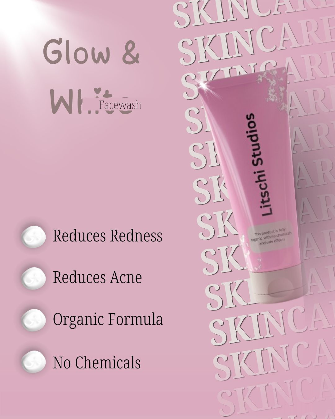 Facewash Poster Design beauty canva graphic design poster design skincare social media