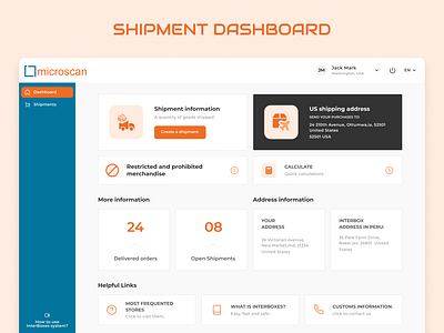 ShipView: Track Your Shipment Status at a Glance dashboard figma prototype shipping tracking ui ux ux design visual design web application
