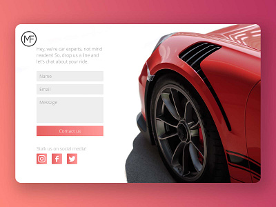 Daily UI Challenge #028 - Contact Us branding contact us daily dailyui dailyuichallenge design ui
