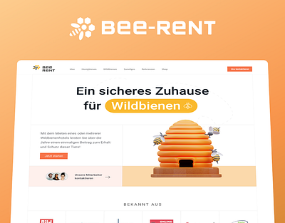 Bee-Rent | Landing Page 3d ui