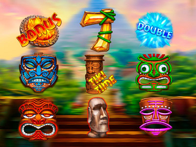 Set of slot symbols for the Mayan themed slot characters art characters design digital art gambling game art game design graphic design mayan art mayan design mayan symbols set of symbols slot characters slot design slot game art slot game characters slot machine graphics symbols design symbols development